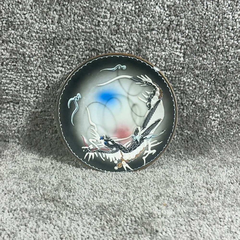 Moriage Dragonware Plate Hand Painted Kutani Dragon Pottery Japan Porcelain